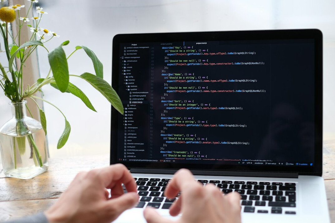 coding challenge on laptop